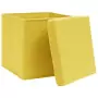 Contenitori con Coperchi 4 pz 28x28x28 cm Giallo