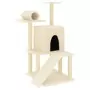 Albero per Gatti con Tiragraffi in Sisal Crema 110,5 cm