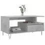 Tavolino Salotto Grigio Cemento 90x49x45 cm Legno Multistrato