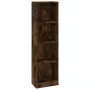 Libreria a 4 Ripiani Rovere Fumo 40x24x143 cm Legno Multistrato