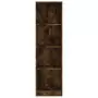 Libreria a 4 Ripiani Rovere Fumo 40x24x143 cm Legno Multistrato