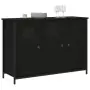 Credenza Nera 100x35x70 cm in Legno Multistrato