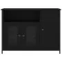 Credenza Nera 100x35x75 cm in Legno Multistrato