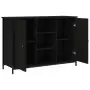 Credenza Nera 100x35x70 cm in Legno Multistrato