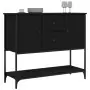 Credenza Nera 100x36x85 cm in Legno Multistrato