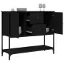 Credenza Nera 100x36x85 cm in Legno Multistrato