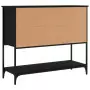 Credenza Nera 100x36x85 cm in Legno Multistrato