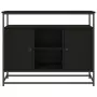 Credenza Nera 100x35x80 cm in Legno Multistrato