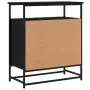 Credenza Nera 69x35x80 cm in Legno Multistrato