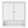 Mobile Bagno a Muro BERG Bianco 69,5x27x71,5cm Legno Massello