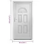 Porta Ingresso Bianca 88x190 cm in PVC