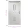 Porta Ingresso Bianca 98x208 cm in PVC