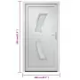 Porta Ingresso Bianca 108x208 cm in PVC