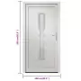 Porta Ingresso Bianca 108x208 cm in PVC