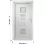 Porta Ingresso Bianca 98x208 cm in PVC