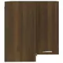 Mobile Pensile Angolo Rovere Marrone 57x57x60 Legno Multistrato