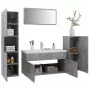 Set Mobili da Bagno Grigio Cemento in Truciolato