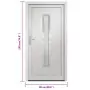 Porta Ingresso Bianca 98x190 cm in PVC