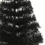 Albero di Natale Artificiale a Metà con Base Nero 120 cm PVC