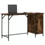 Scrivania Computer Rovere Fumo 131x48x75 cm Legno Multistrato