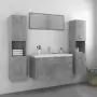 Set Mobili da Bagno Grigio Cemento in Truciolato