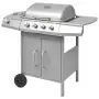 Griglia Barbecue a Gas 4+1 Fornelli Argento