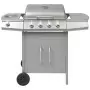 Griglia Barbecue a Gas 4+1 Fornelli Argento