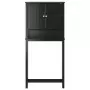 Mobile per Lavatrice BERG Nero 76x27x164,5cm Legno Massello