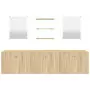 Set Mobili da Bagno 6 pz Rovere in Legno Multistrato