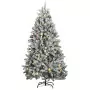 Albero Natale Incernierato con 300 LED e Palline 180 cm