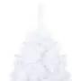 Albero di Natale Preilluminato con Palline Bianco 240 cm PVC