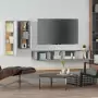 Set di Mobili Porta TV 4 pz Grigio Sonoma in Legno Multistrato