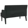 Panca con Schienale Nera 112x65,5x75 cm in Similpelle