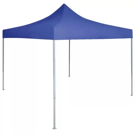 Gazebo Professionale Pieghevole 2x2 m in Acciaio Blu