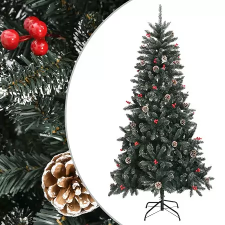 Albero di Natale Artificiale con Base Verde 210 cm PVC