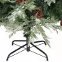 Albero di Natale con LED e Pigne Verde e Bianco 225 cm PVC e PE