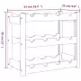 Portabottiglie per 12 Bottiglie Marrone Legno Massello di Pino