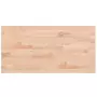 Piano Tavolo 80x40x2,5cm Rettangolare Legno Massello di Faggio