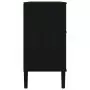 Credenza SENJA Aspetto Rattan Nero 112x40x80 cm Massello Pino