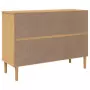 Credenza SENJA Marrone 112x40x80 cm in Legno Massello di Pino