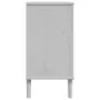 Credenza SENJA Aspetto Rattan Bianco 112x40x80 cm Massello Pino