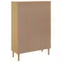 Credenza SENJA Aspetto Rattan Marrone 90x35x130 cm Legno Pino