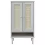 Scarpiera SENJA Aspetto Rattan Bianco 59,5x35x107 cm Massello