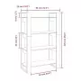 Libreria/Divisorio Miele 80x35x125 cm in Legno Massello