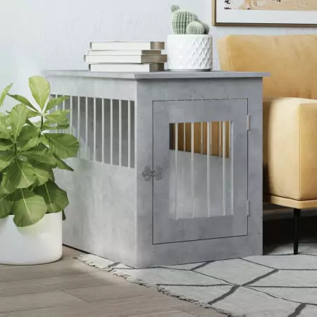 Gabbia Cani Arredamento Grigio Cemento 55x75x65cm Multistrato