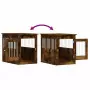 Gabbia Cani da Arredamento Rovere Fumo 55x80x68cm Multistrato