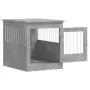 Gabbia Cani Arredamento Grigio Cemento 64,5x80x71cm Multistrato