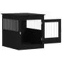 Gabbia Cani Arredamento Nera 64,5x80x71cm Legno Multistrato