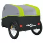 Rimorchio da Bici da Carico Nero e Verde 45 kg in Ferro