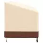 Copertura per Panca a 3 Posti Beige 159x84x56/81 cm 600D Oxford